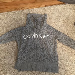 Calvin Klein leopard print hoodie size small, worn a couple times.
